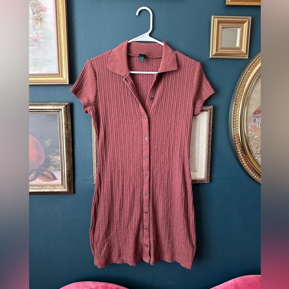 Wild Fable ribbed button dress